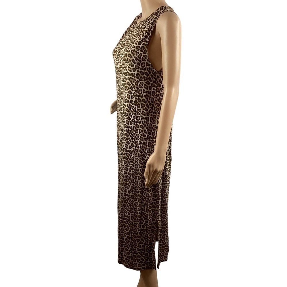 H&M Sleeveless Jersey Dress Size S Leopard Print - Picture 4 of 7